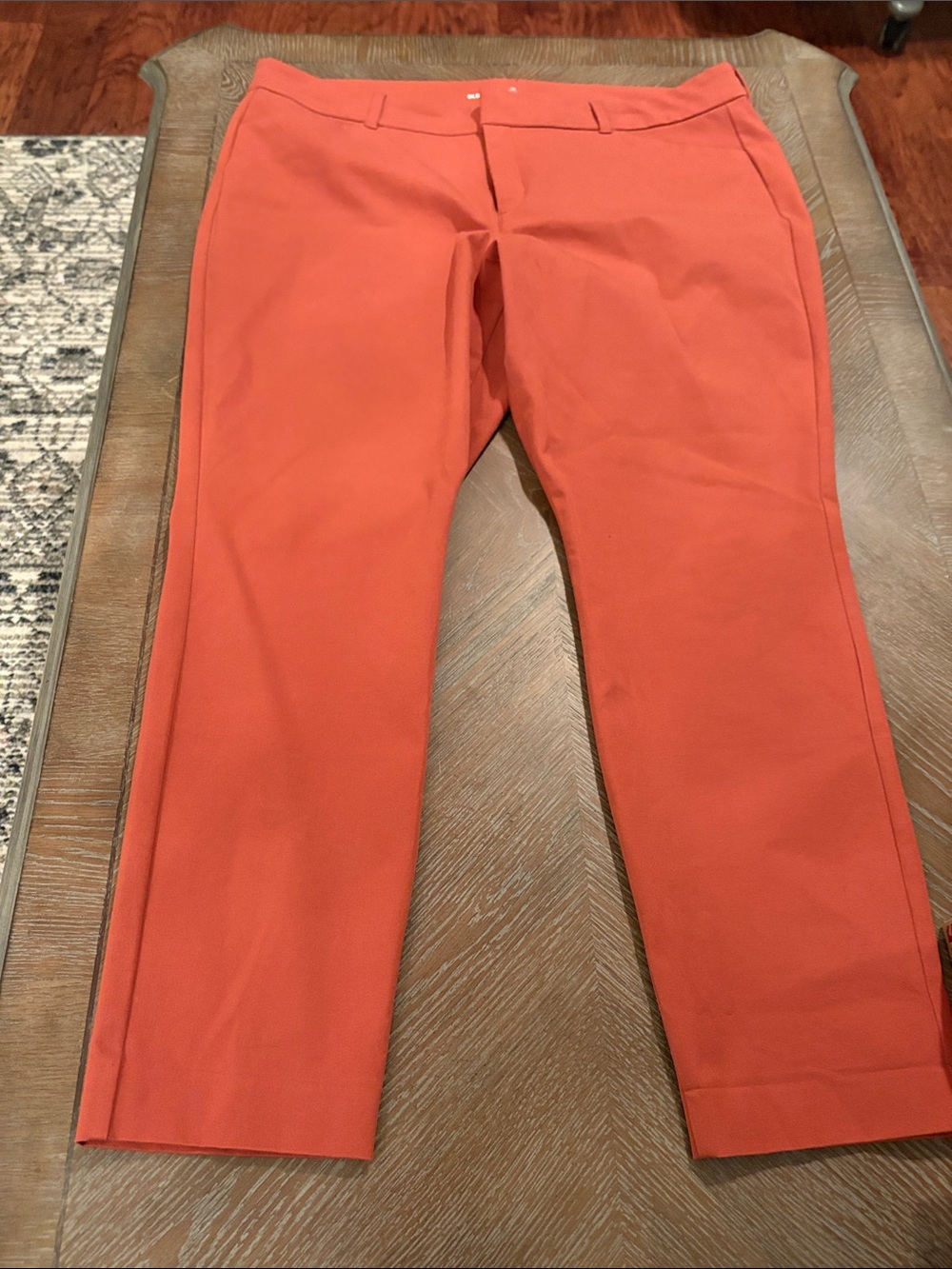 Women’s Tailored Stretch Pants in Rust Orange 18 Petite never worn